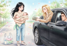 A Wealthy Divorced Executive Was Driving His Fiancée Across Town When He Glanced Out the Window and Saw His Ex-Wife Living a Life He Never Imagined.